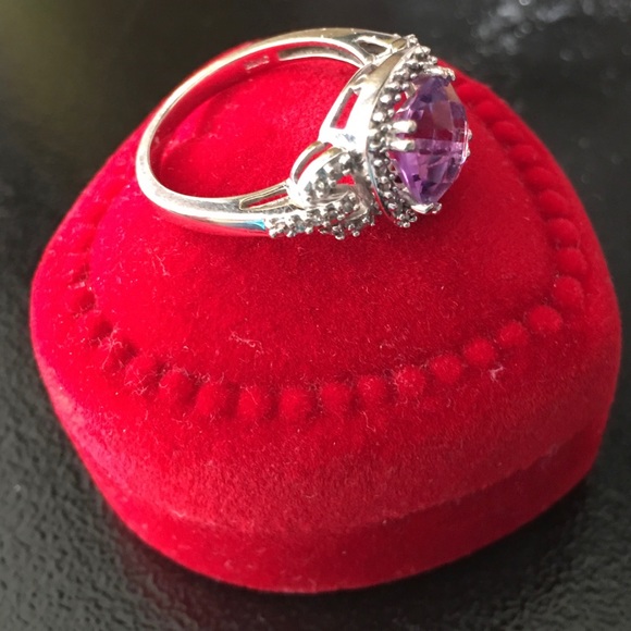 Amethyst And Diamond  14K Jewelry Set - Picture 2 of 7